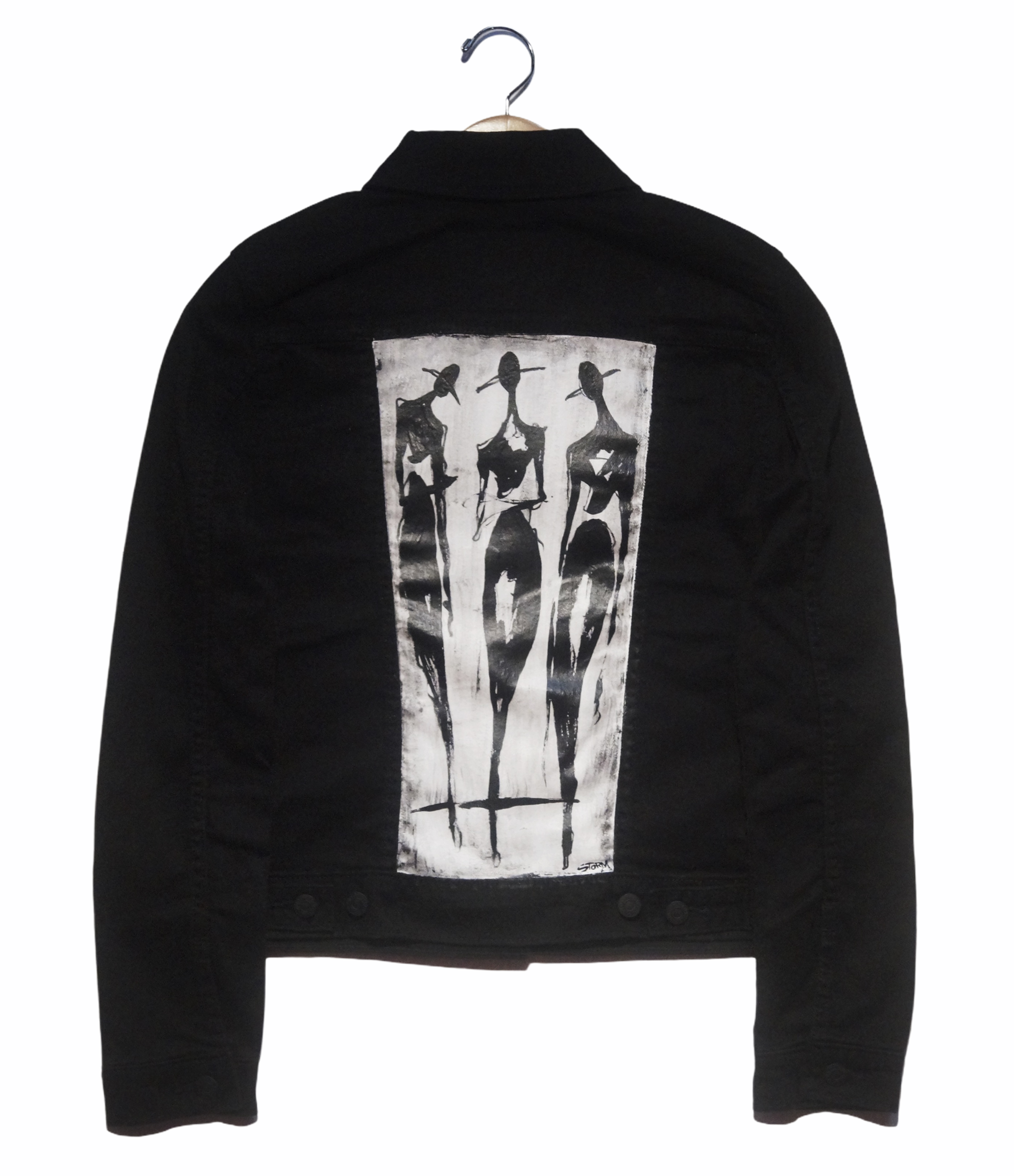 Classic Cool People Painted & Pinned Levis Trucker Jacket