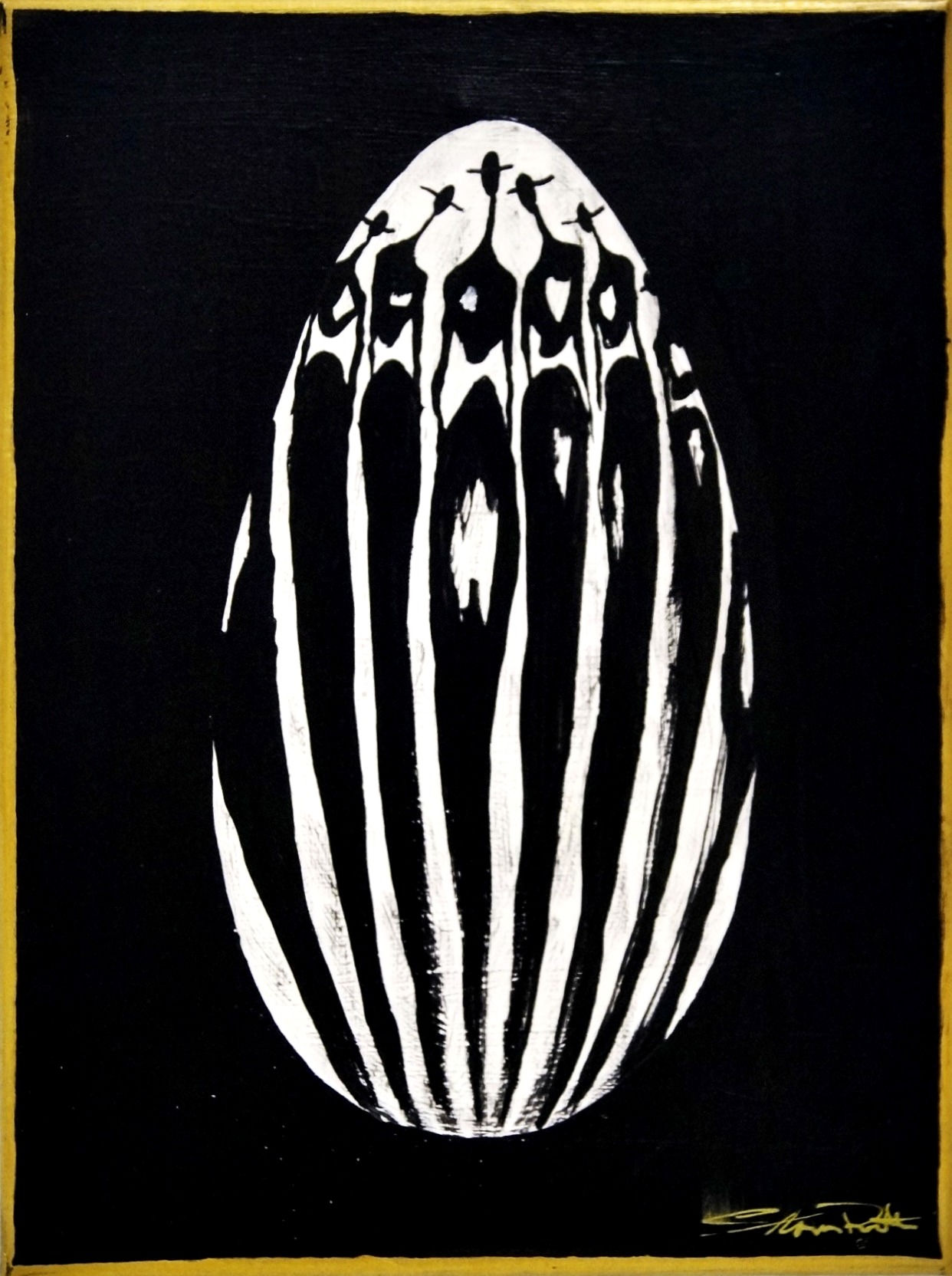 "Divine Egg" Painting on Canvas (9x12")