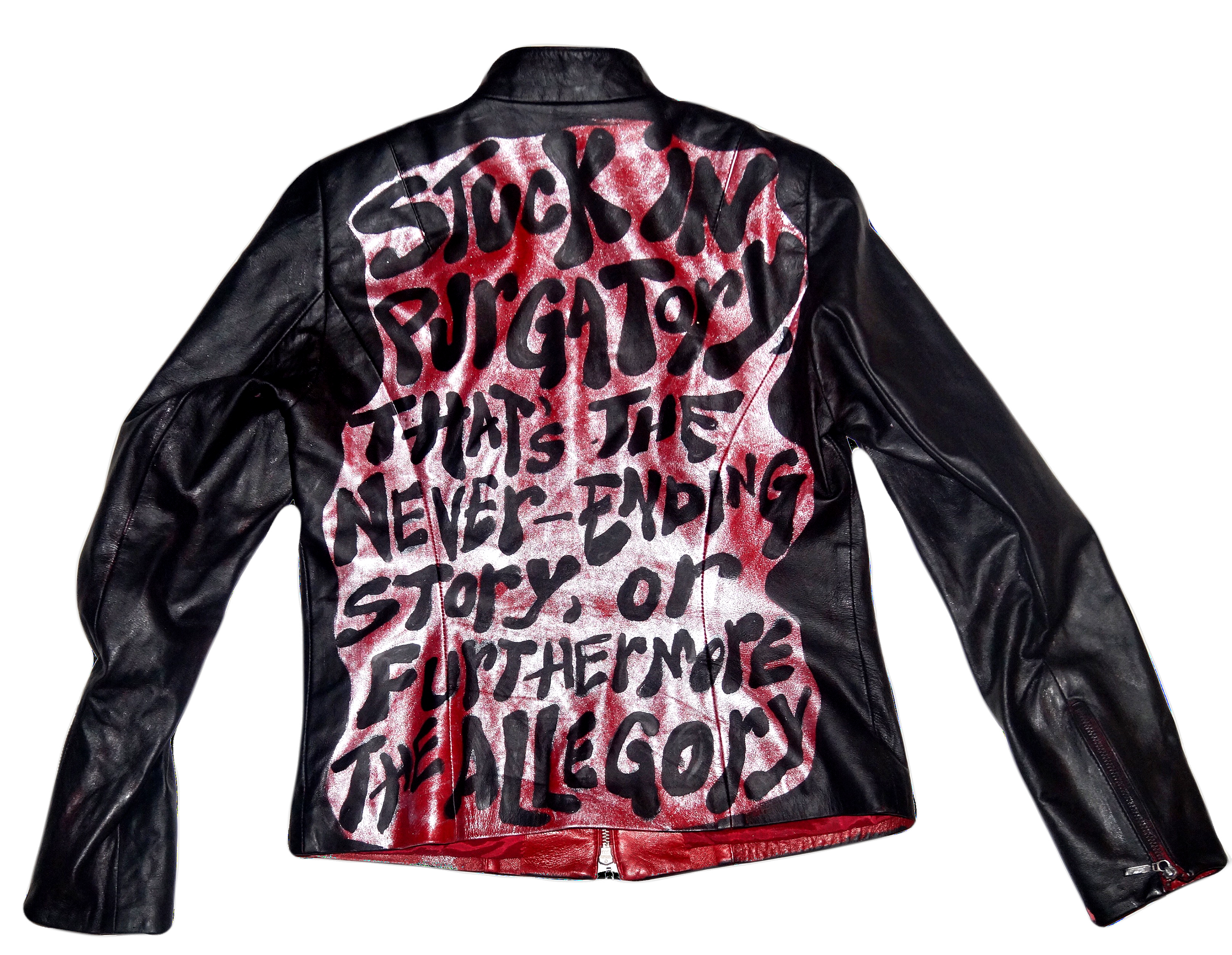 Purgatory Allegory Painted Vintage Leather Jacket