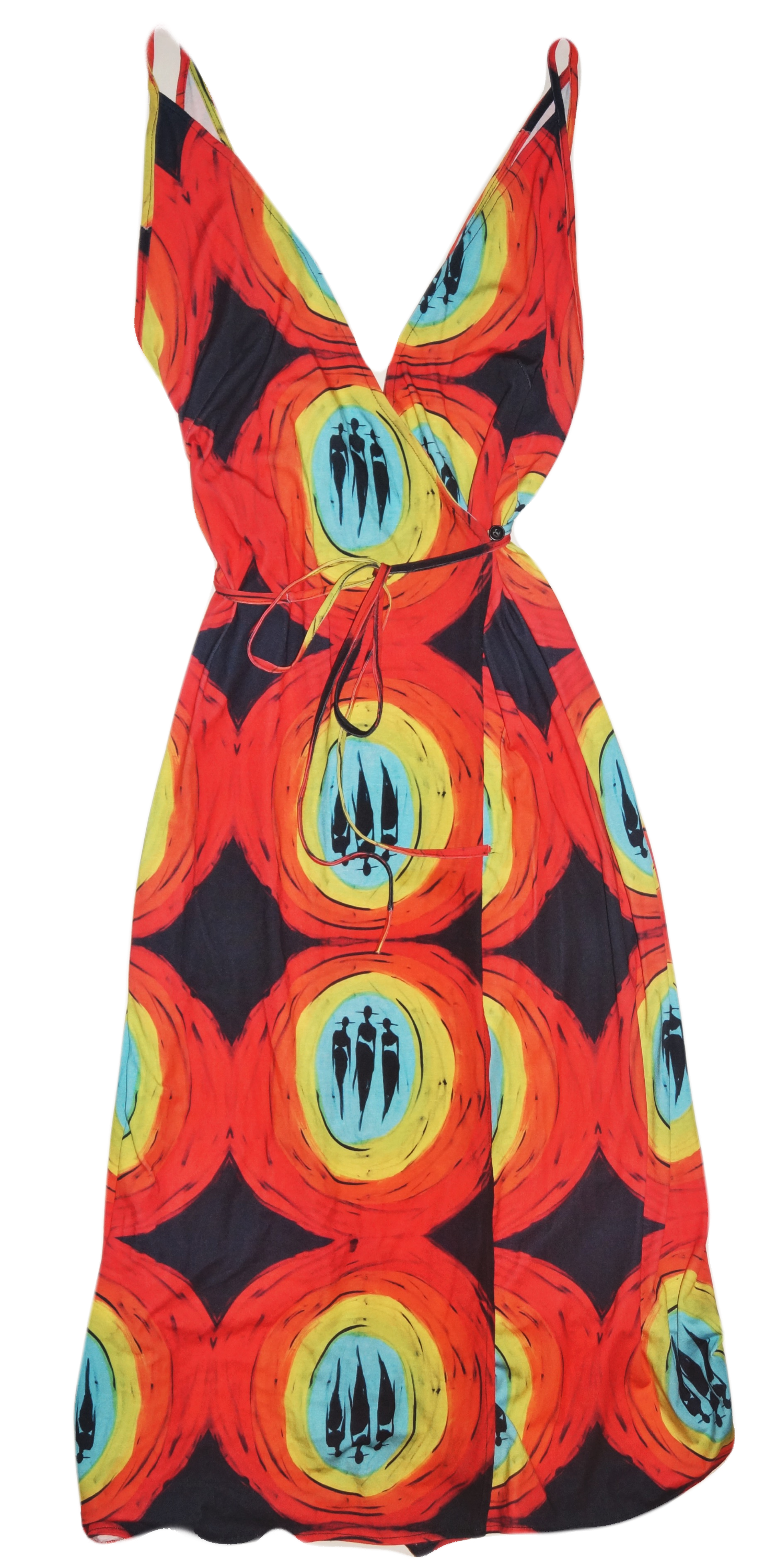 S/M - Technicolor Synchronicity Wrap Dress