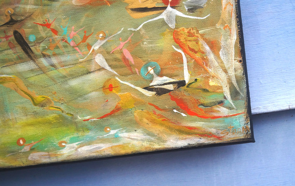 Thumbnail: "Iridescence (Cloud IX)" Canvas Painting (12x16")