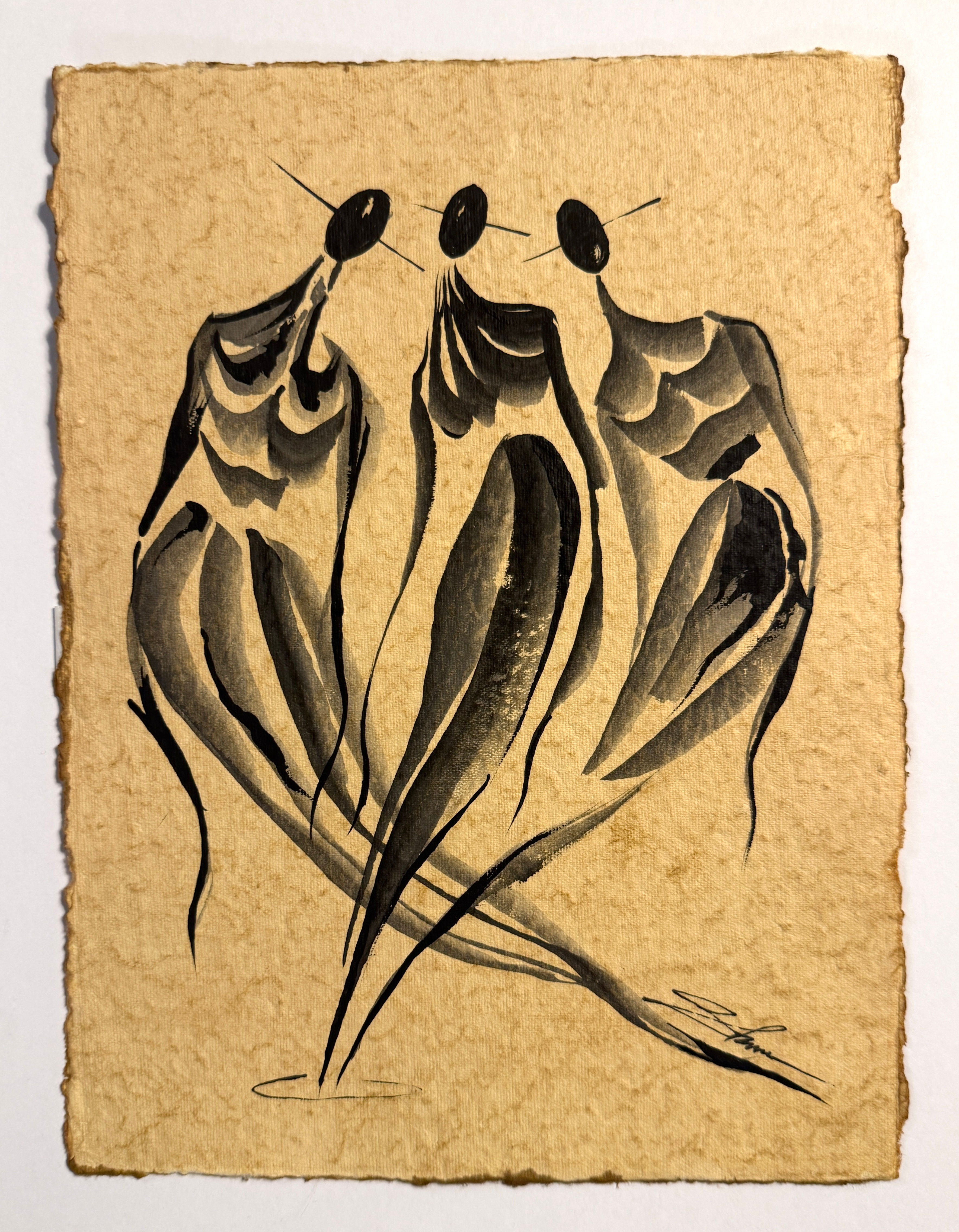 "Rhyme, Reason & Resistance" Painting on Parchment Paper (9x12")