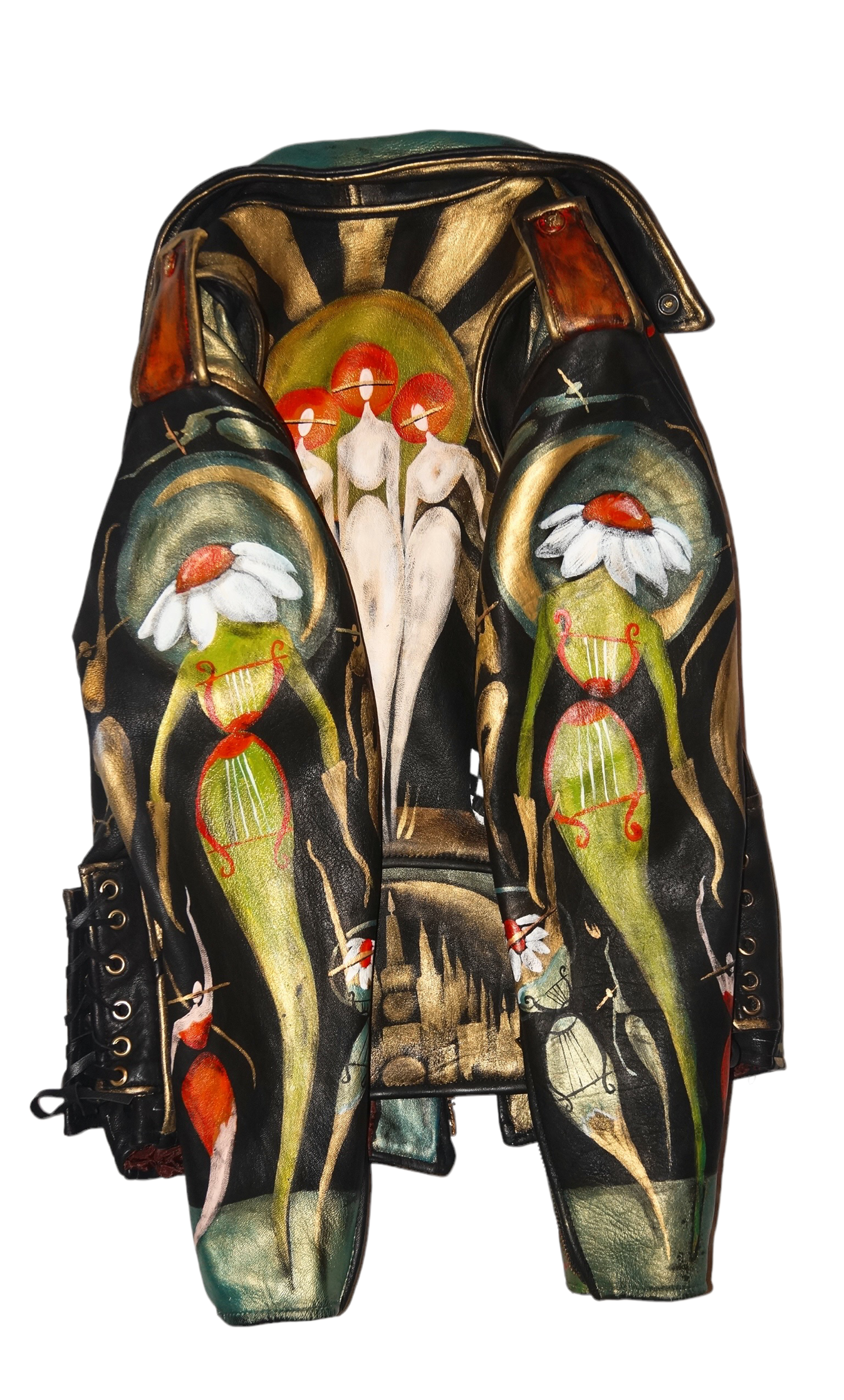 "The Cirque" Painted Leather Jacket