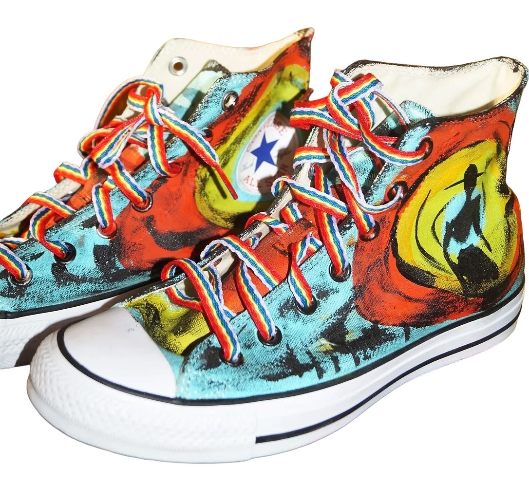 Painted Rainbow Converse