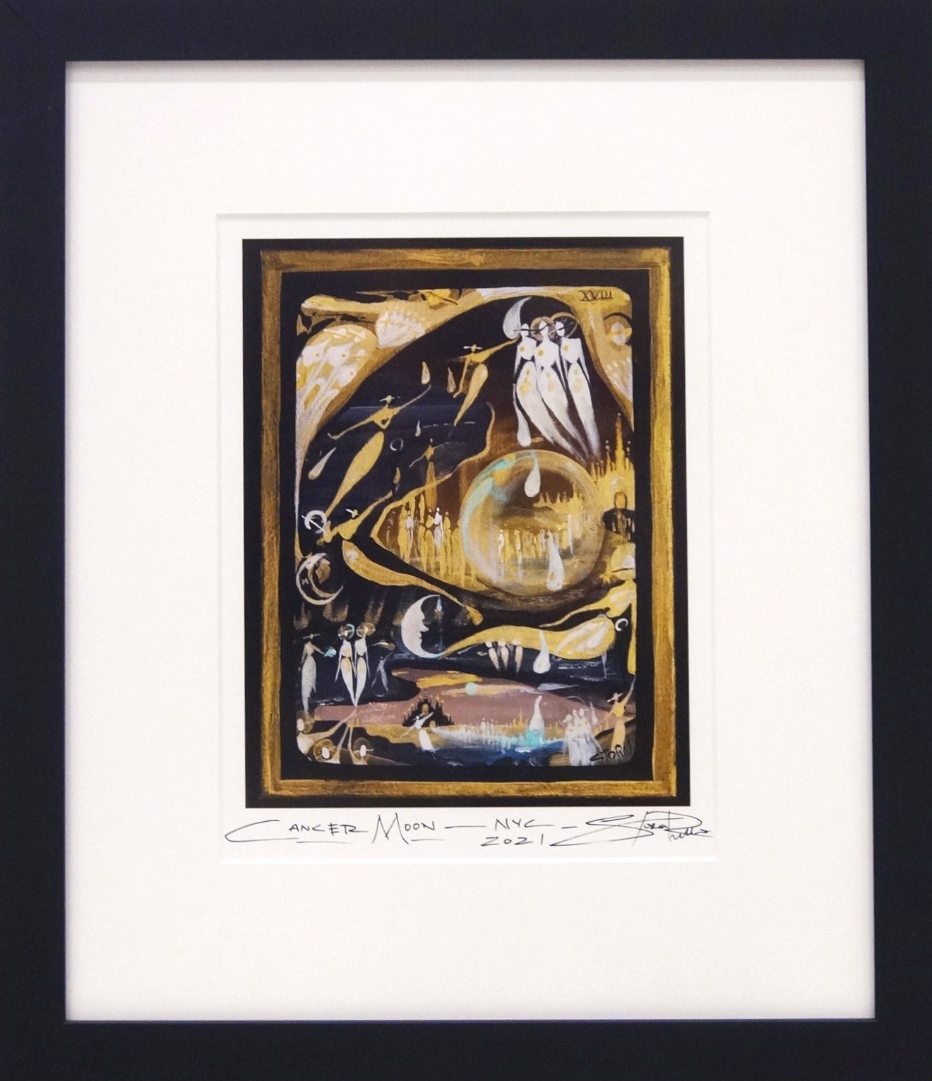 "Cancer Moon" - 1st Edition 2021 - Framed Signed Luxury Print (15.5x18")