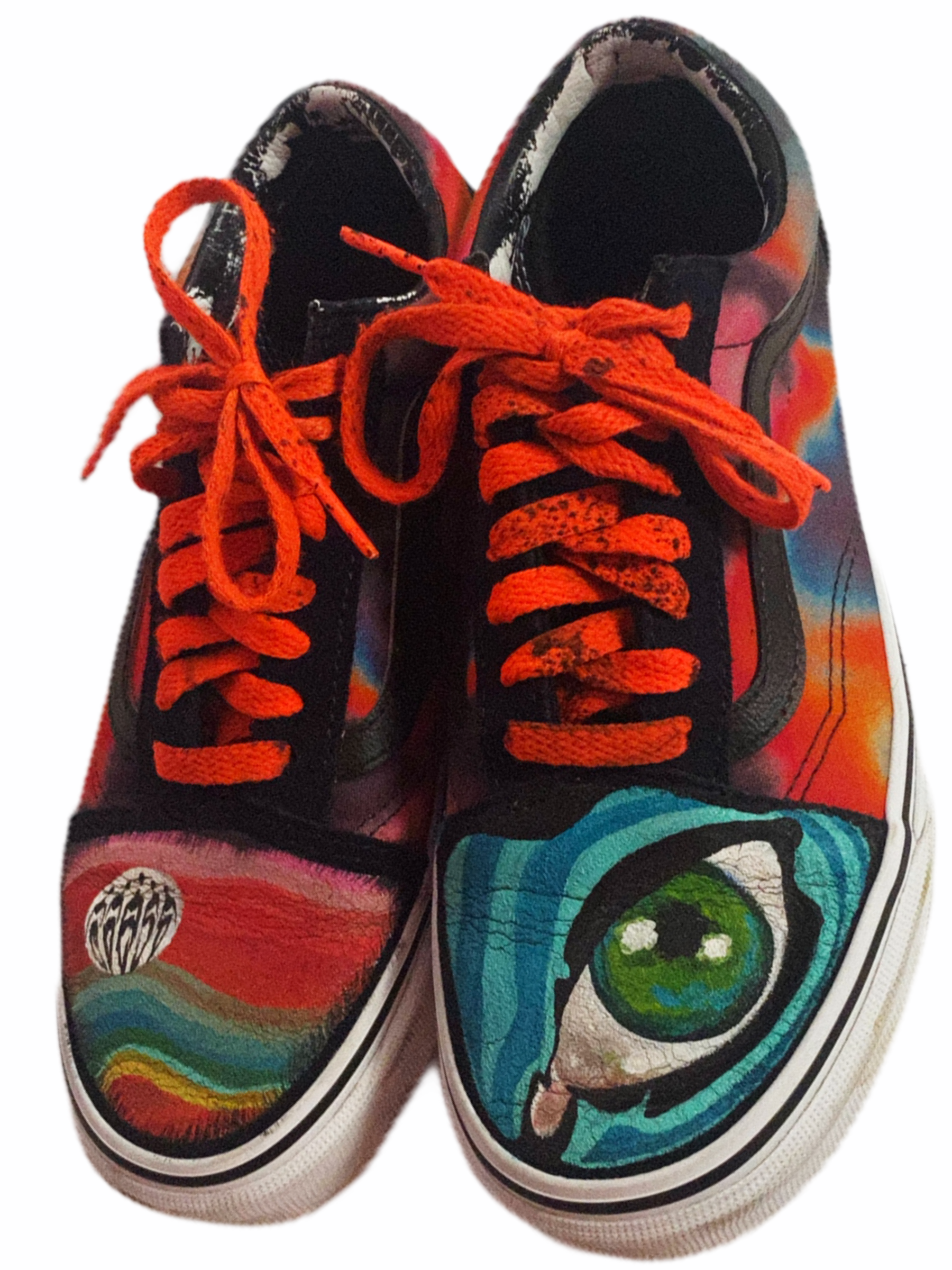 Psychedelic Eye Spectrum Painted Vans (Custom Order)