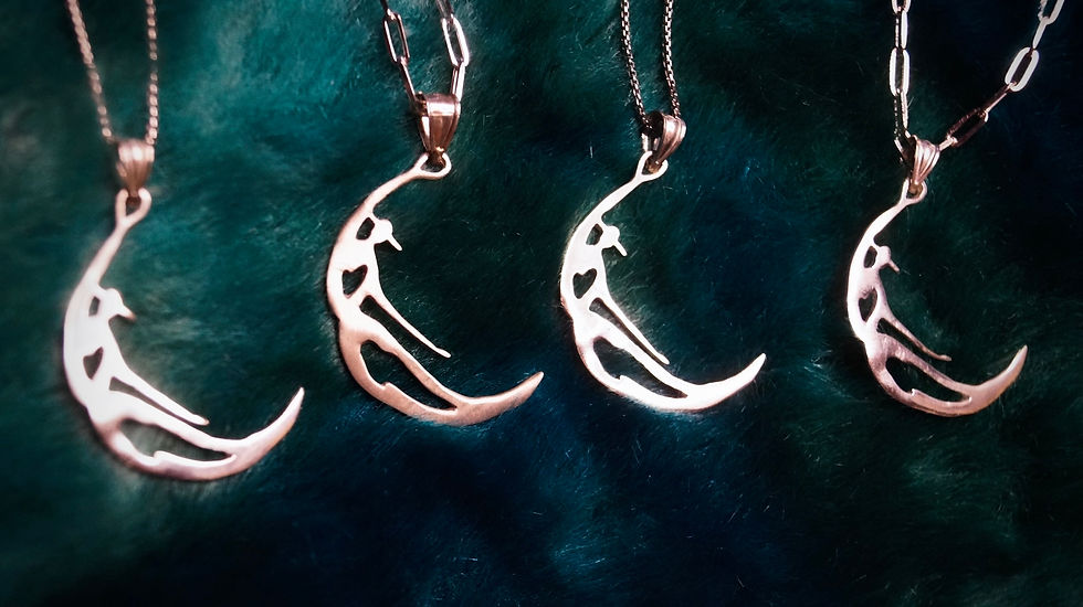 Thumbnail: Sterling Silver - Moon (Lunar Curve) of The Cool People
