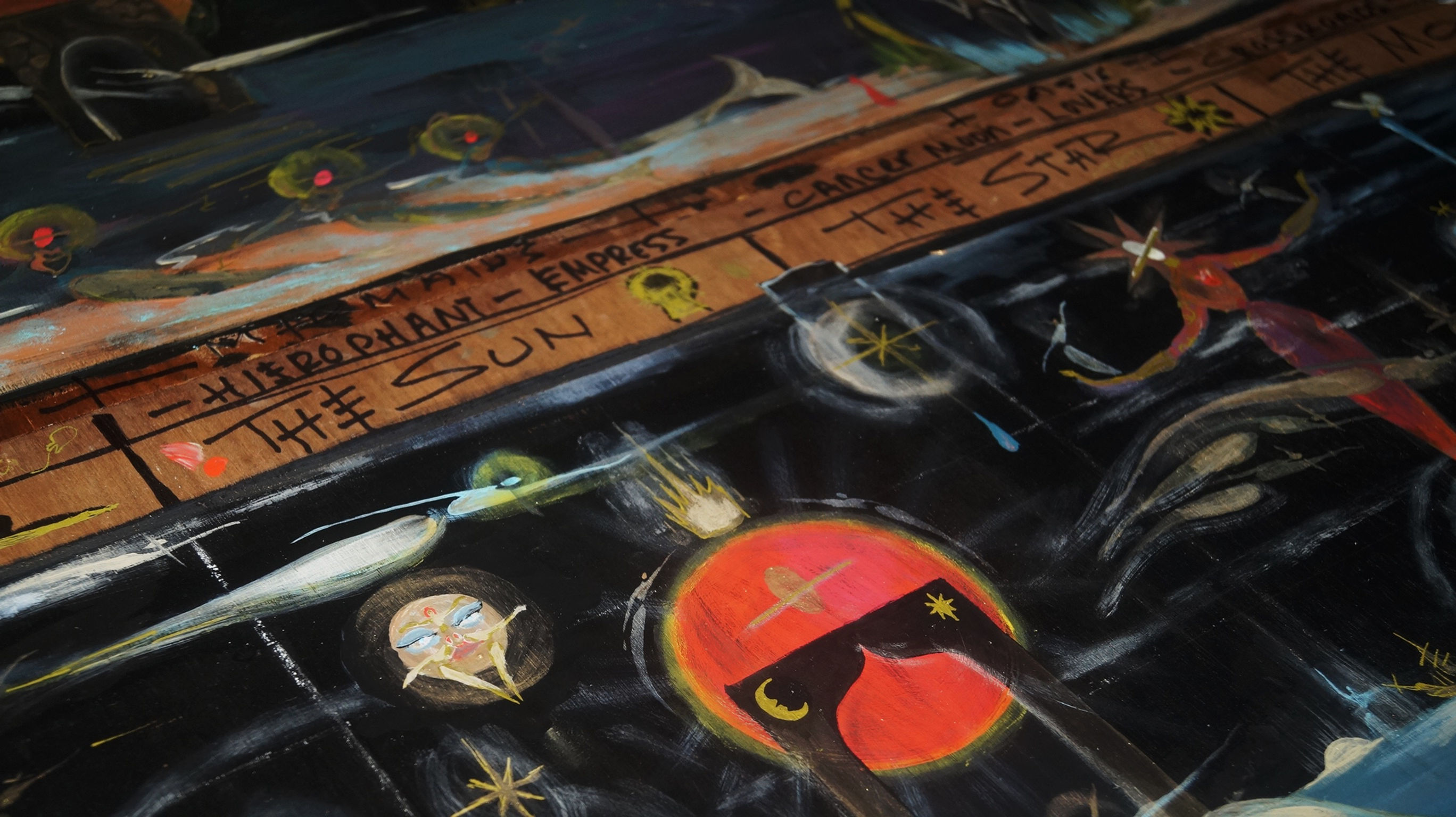 "Age of The Cool People - The Final" Painting on Wood (18 x 48")