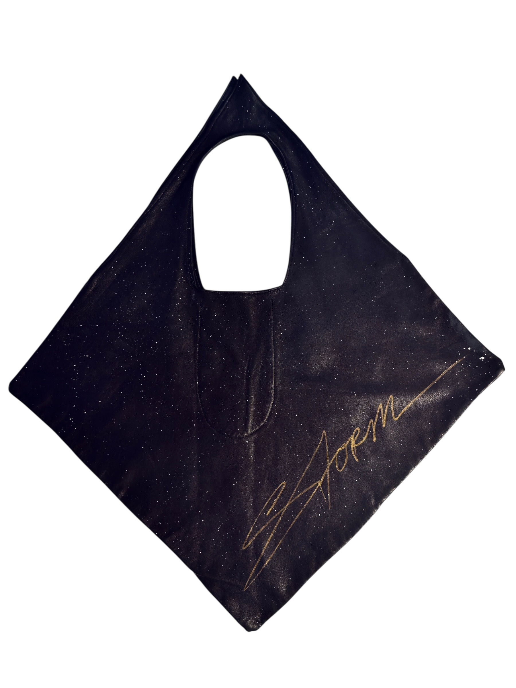 Among The Signs | Painted Leather Tote (29x34")