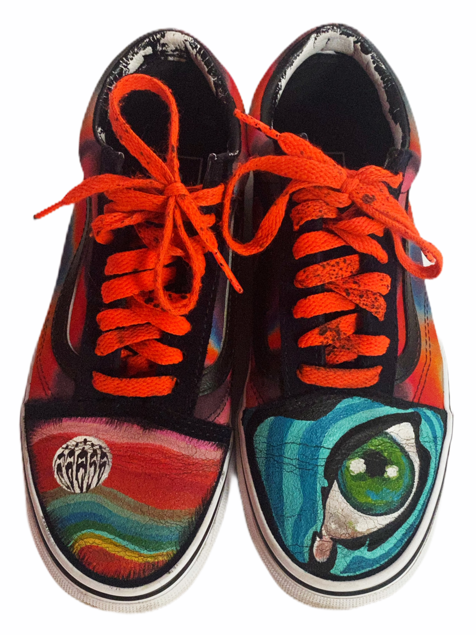 Psychedelic Eye Spectrum Painted Vans (Custom Order)