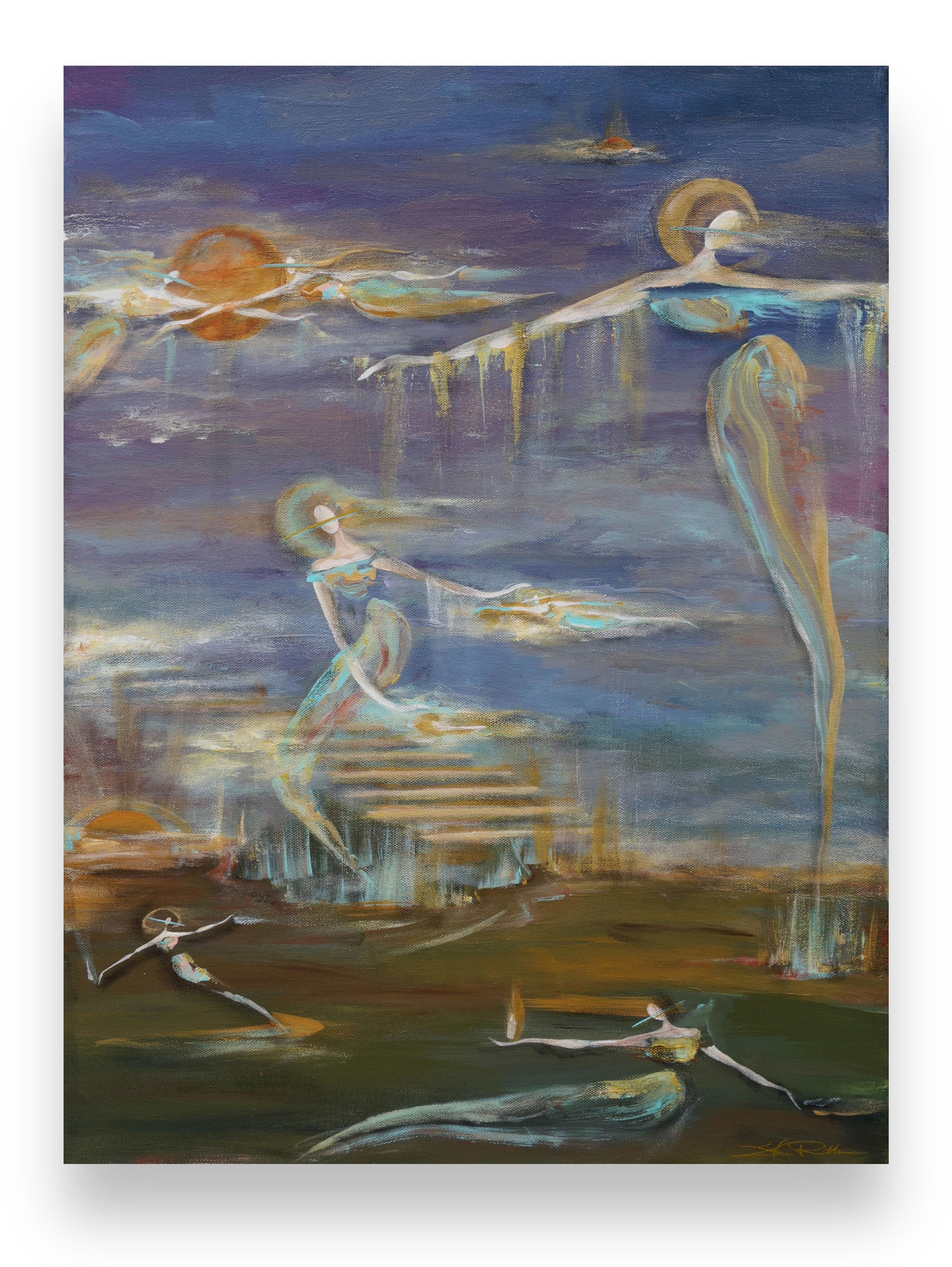 "The Celestial Zephyr" Painting on Canvas (18x24")