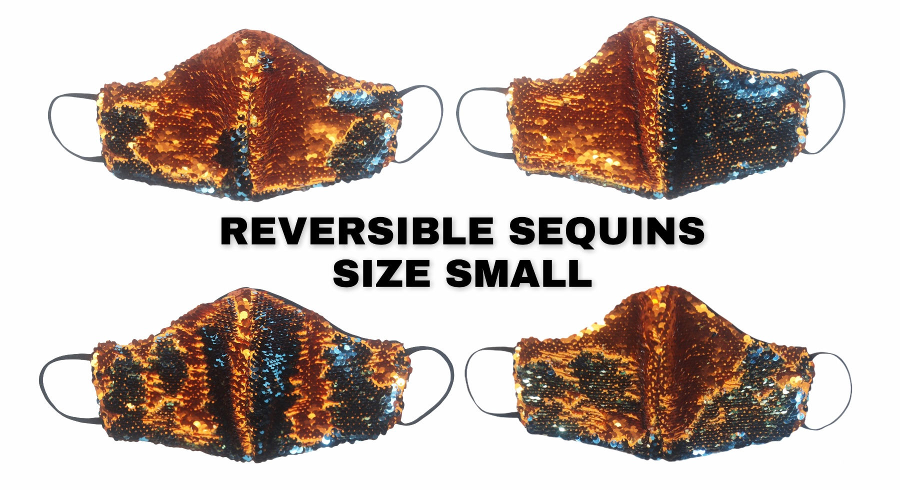 Sequin Mask (Reversible Blue & Gold)