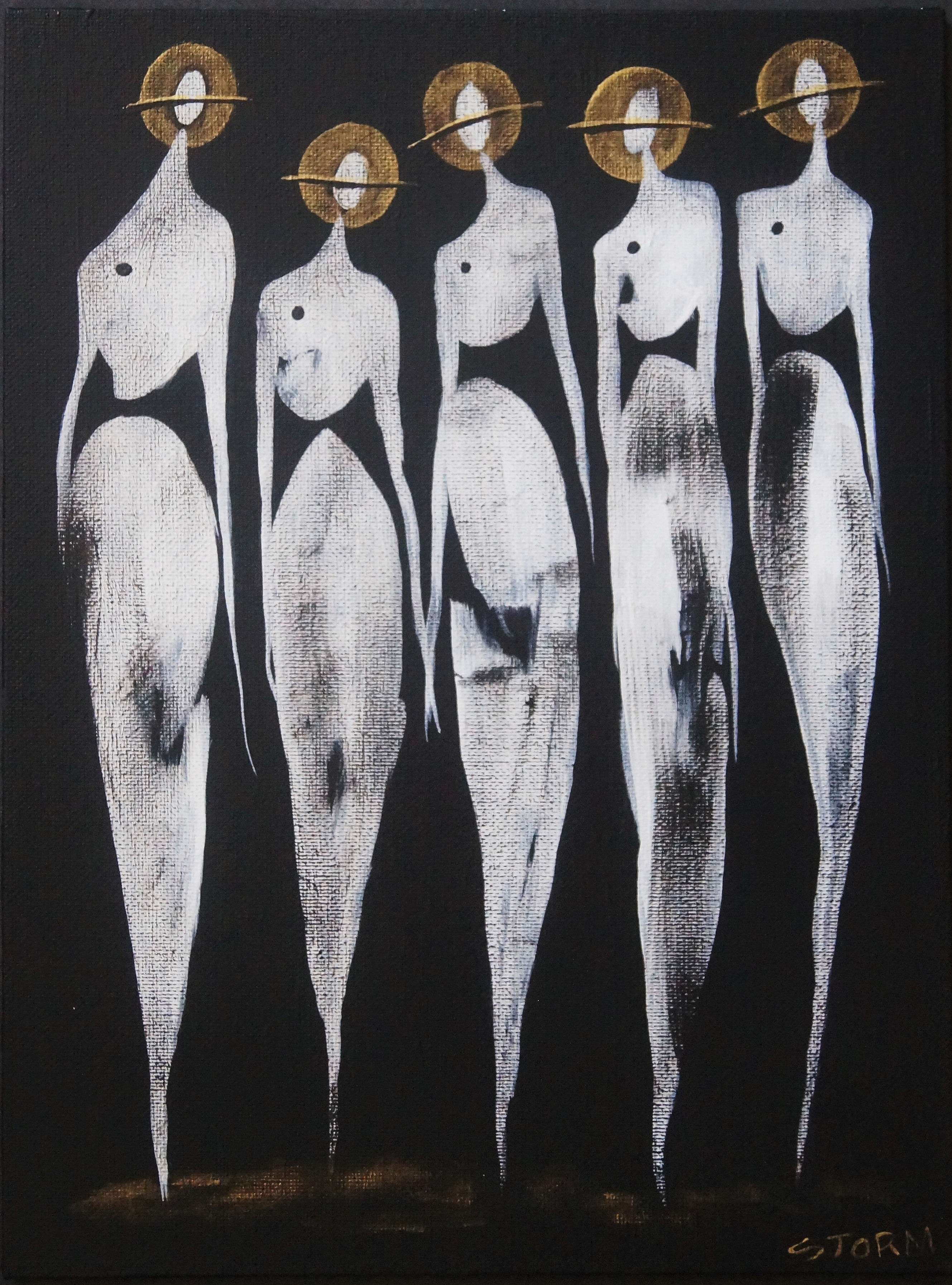 The Cool People - 5 - (4/2021) - Painting on Canvas Panel (9x12")