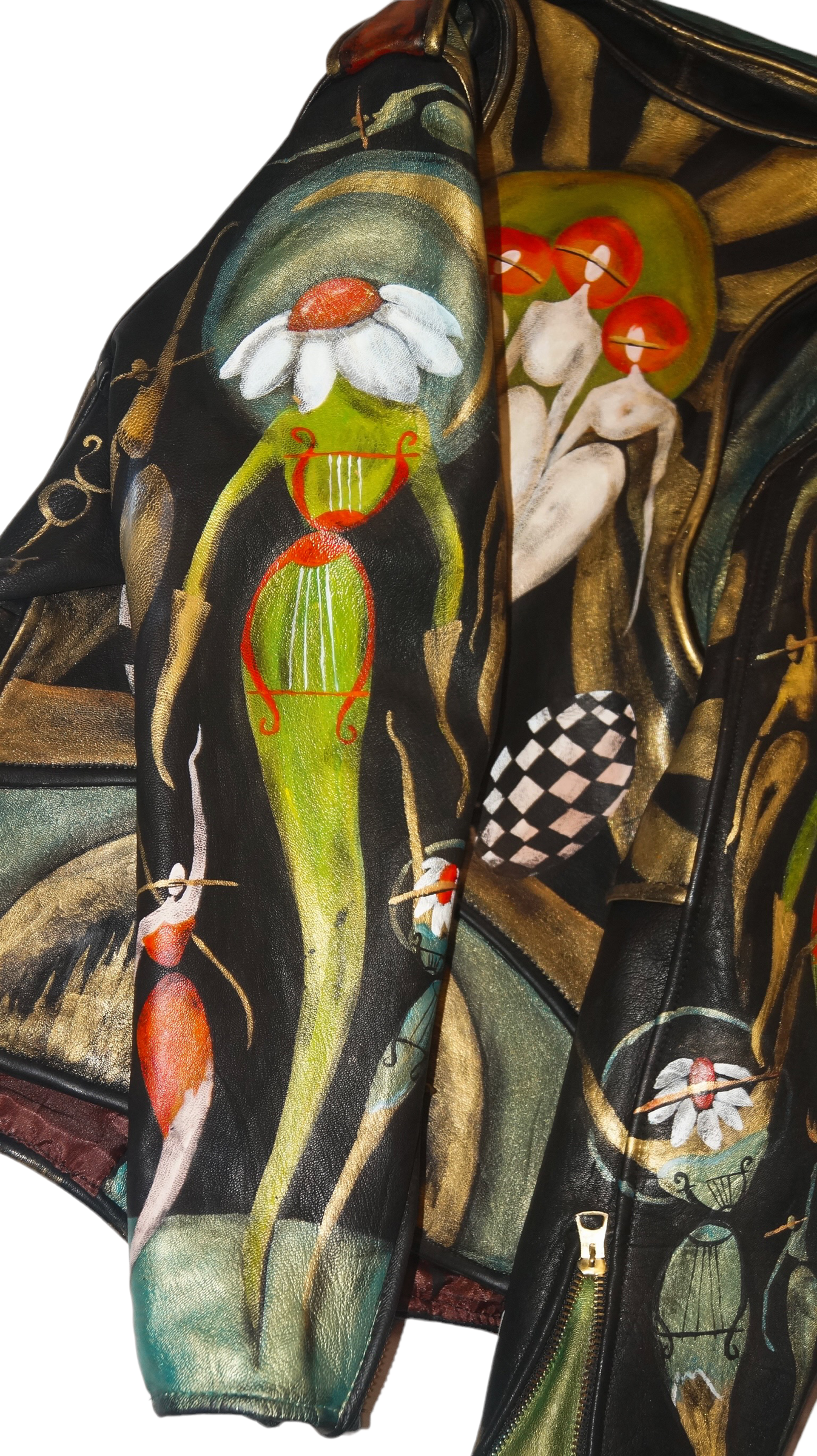 "The Cirque" Painted Leather Jacket