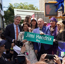 Jimi Hendrix Way is West 8th Street, NYC