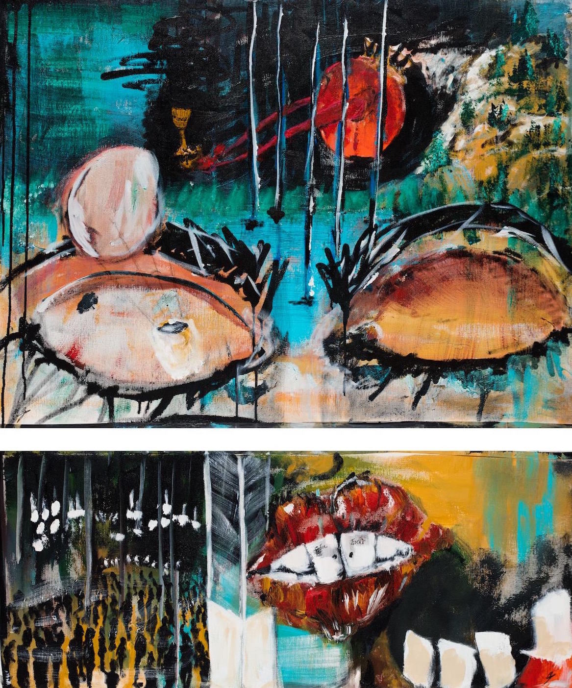 "Astral Projection" Diptych Canvas