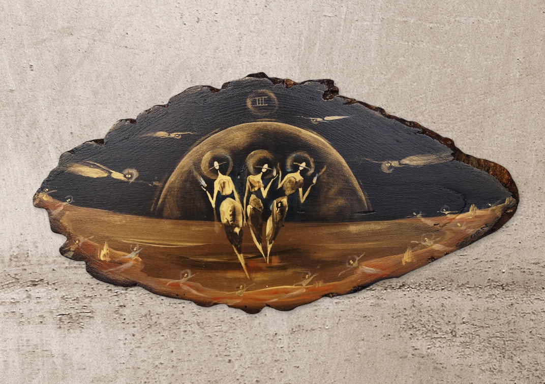 "Ascension On The Rise" Painting on Wood (9x18")