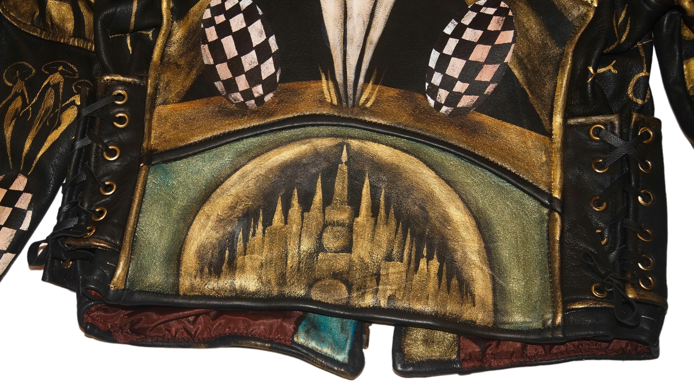 "The Cirque" Painted Leather Jacket