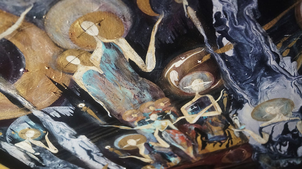 Thumbnail: "Capricorn Moon" Painting on Canvas (24x36")