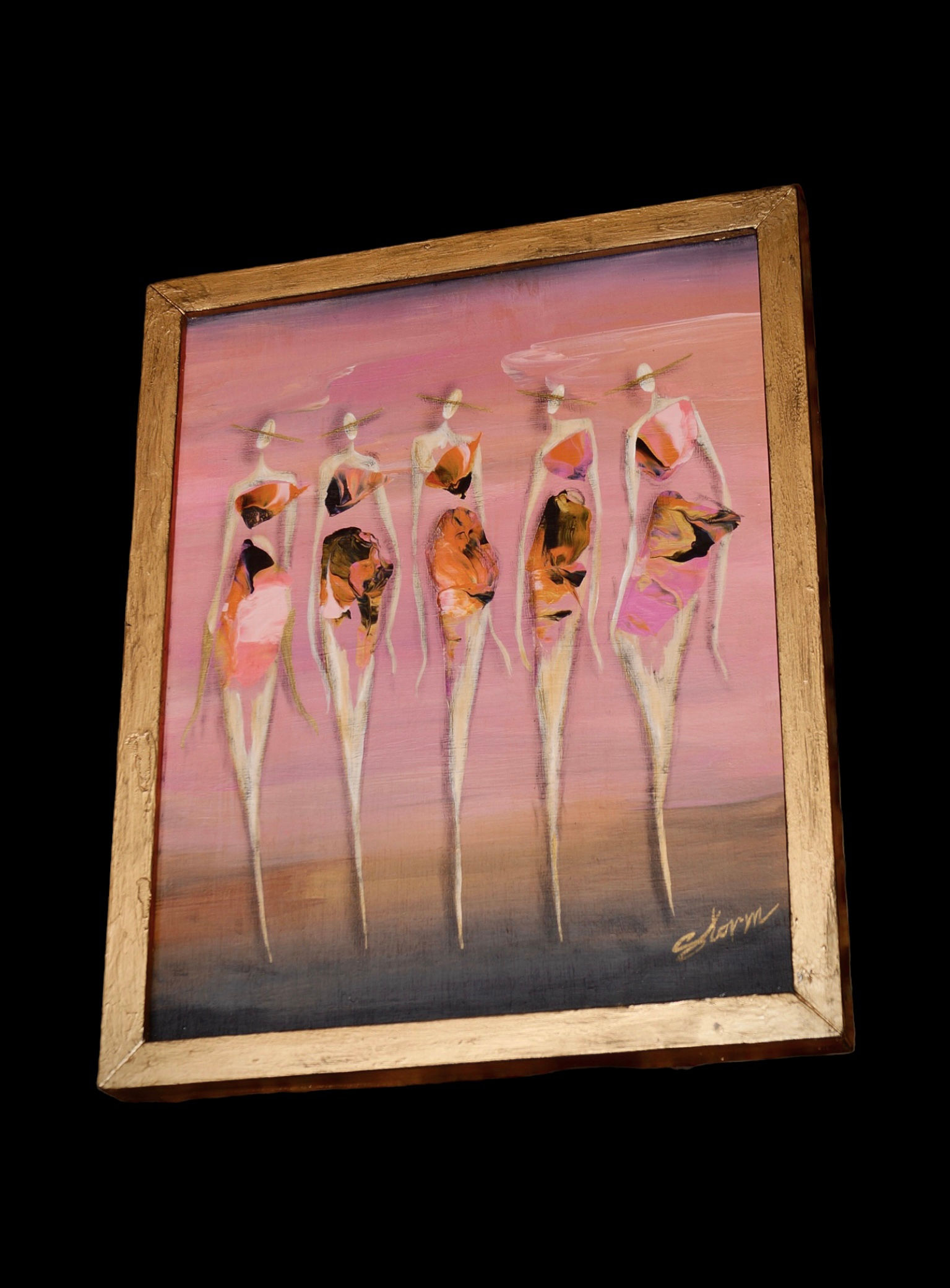 "Vogue of The Cool People (UpMag)" Painting on Wood, Framed.