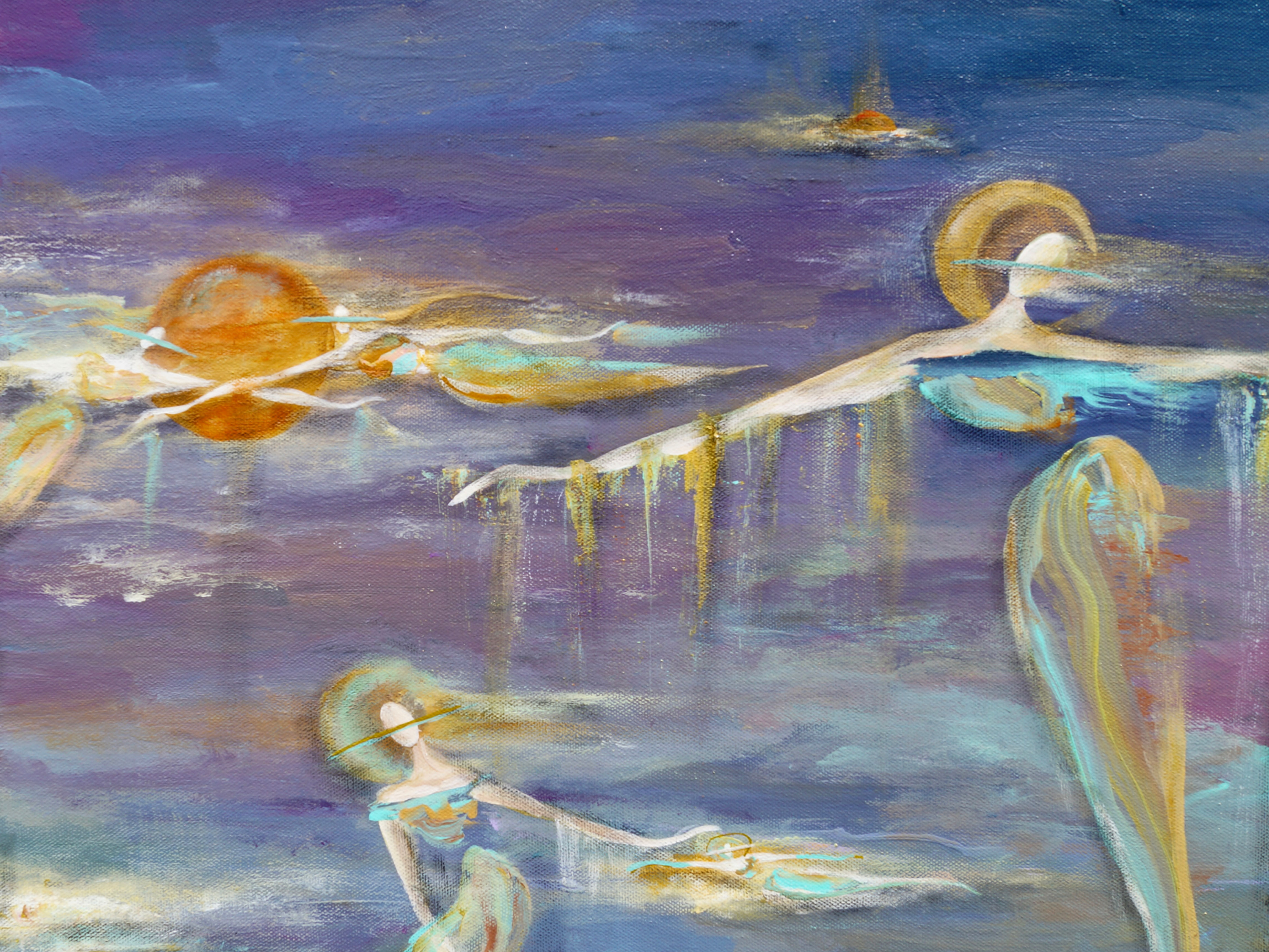"The Celestial Zephyr" Painting on Canvas (18x24")