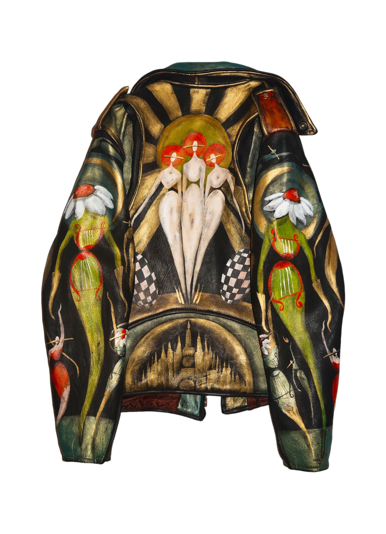 "The Cirque" Painted Leather Jacket