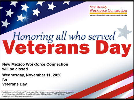 November 11, 2020 Holiday Closure