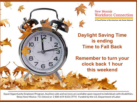 October 31, 2020 Daylight Saving Time Ends