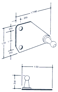 Gas Spring Bracket LG-LB190R 14GA