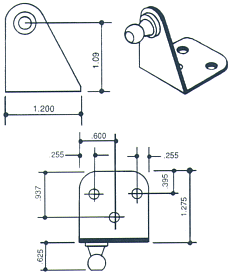 Gas Spring Bracket LG-SB195 13GA