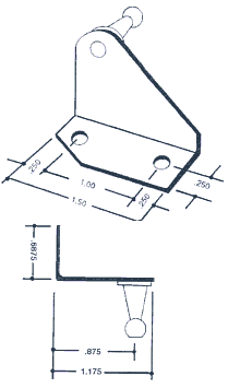 Gas Spring Bracket LG-LB155L 14GA