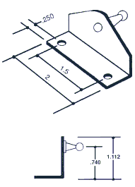 Gas Spring Bracket LG-LB115 14GA