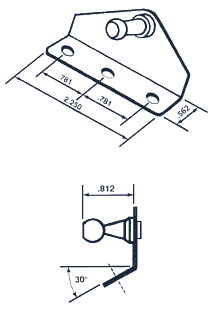 Gas Spring Bracket LG-LB172 14GA