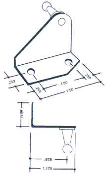 Gas Spring Bracket LG-LB155R 14GA