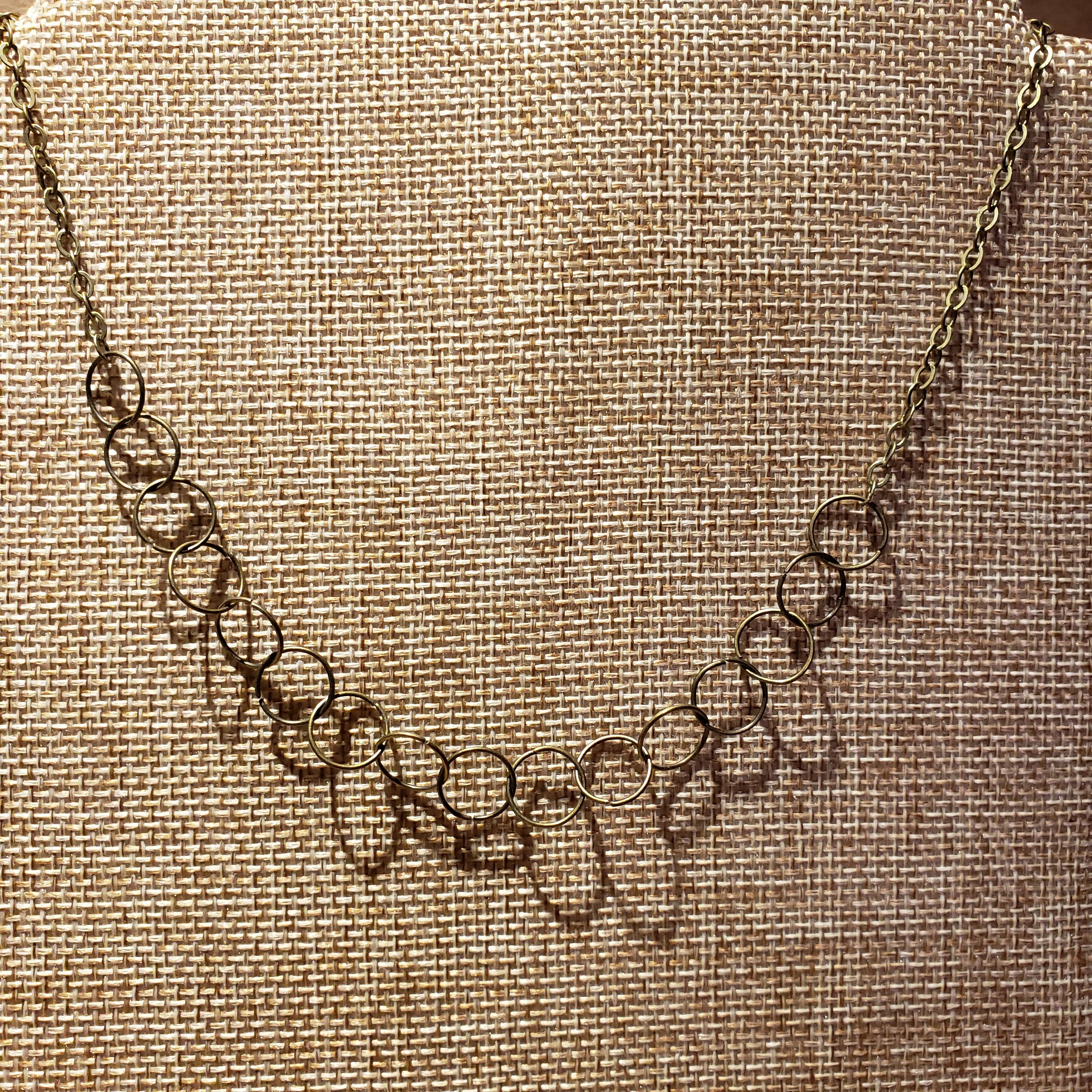 Necklaces: Bronze Rings 18in