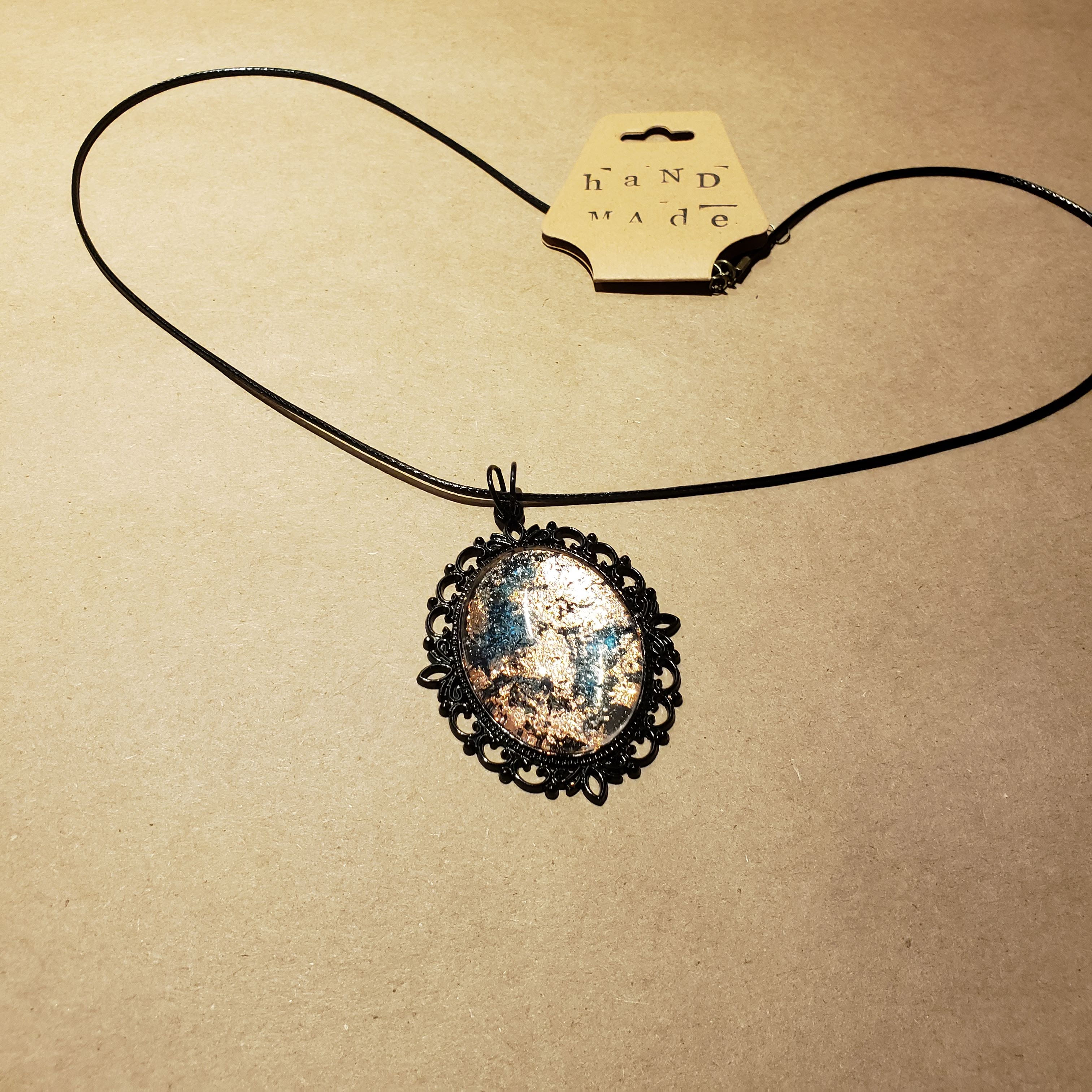 Art Glass Copper Oval 1