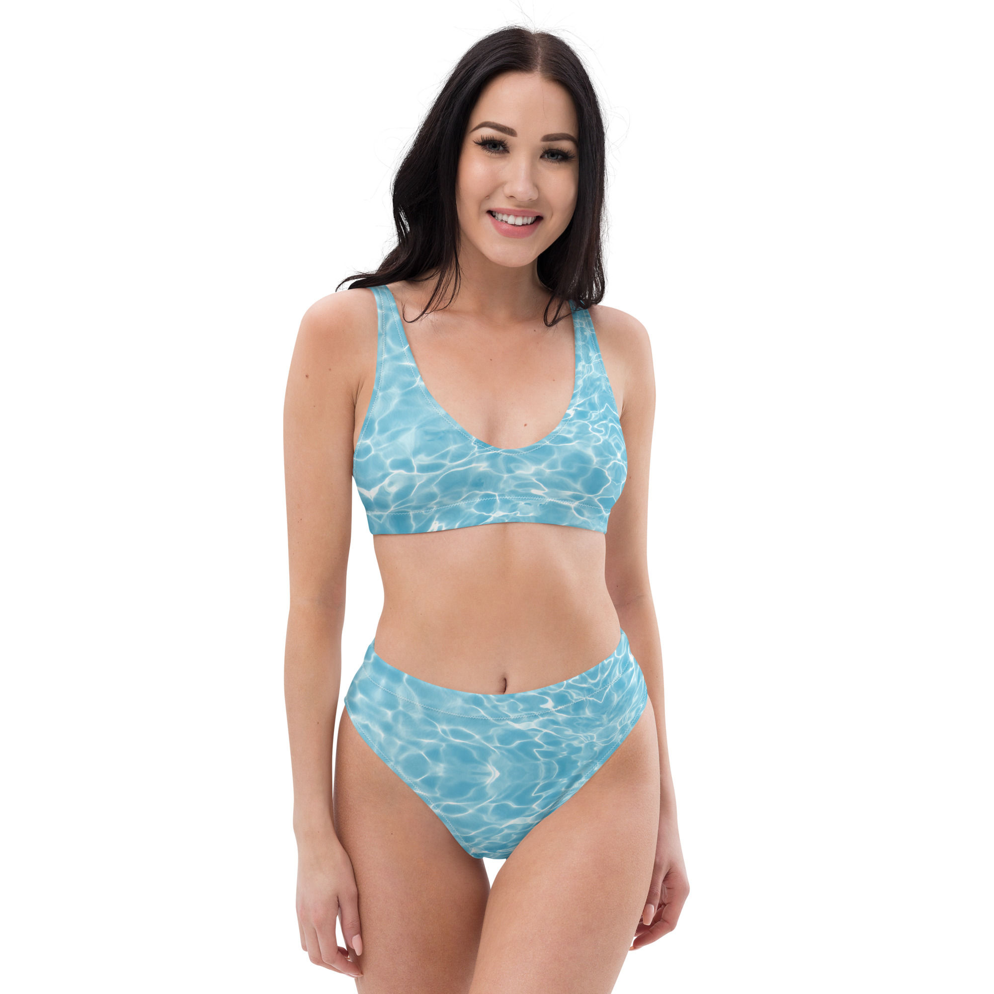 Ocean Blue Recycled high-waisted bikini