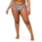 Thumbnail: Greek Tiles Inspo All-over print recycled string bikini bottom