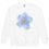 Thumbnail: Blue Flower Sunny Day Embroidered Sleeve garment-dyed sweatshirt