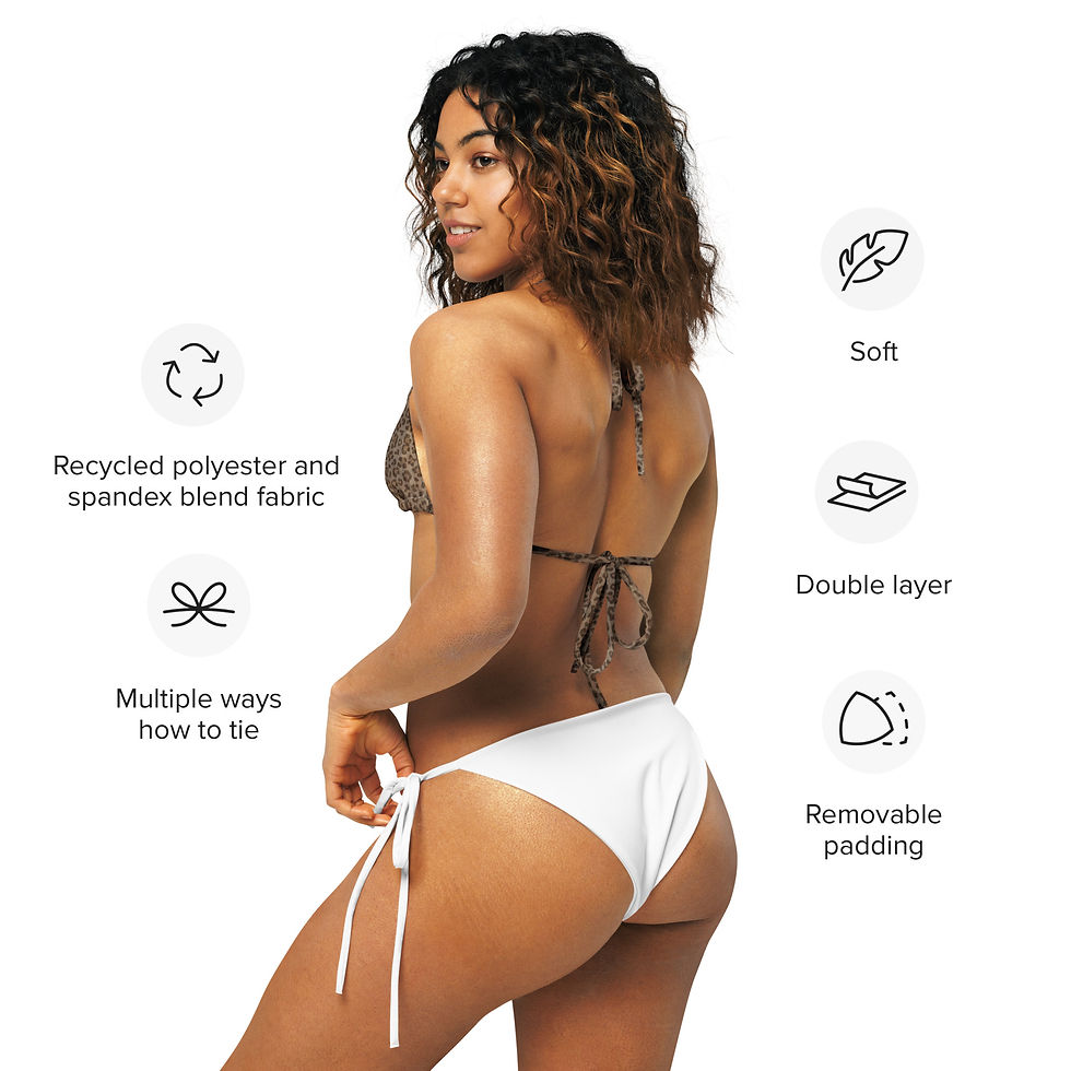 Thumbnail: Cheetah Girl Recycled string bikini top