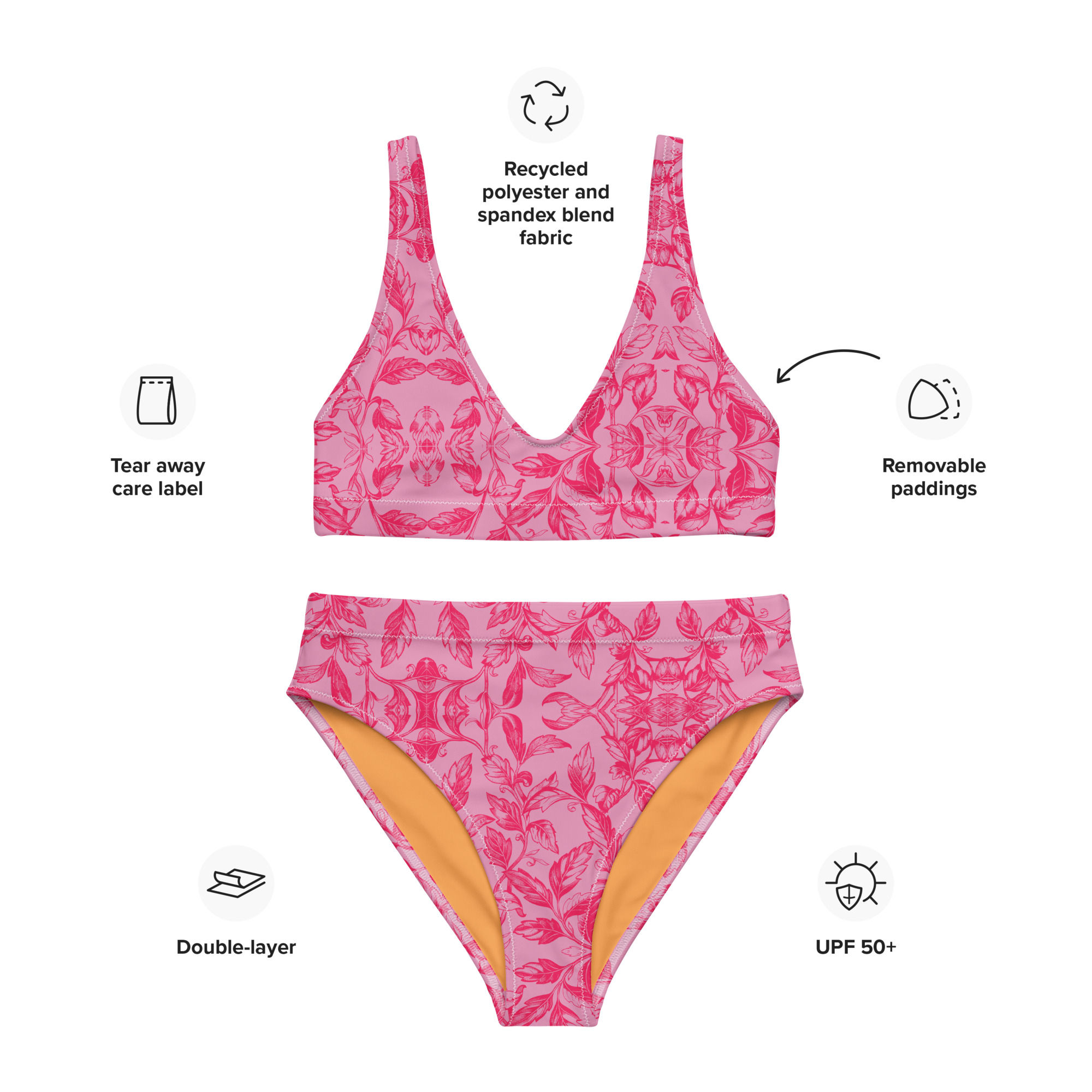 Pink Victoria Recycled high-waisted bikini