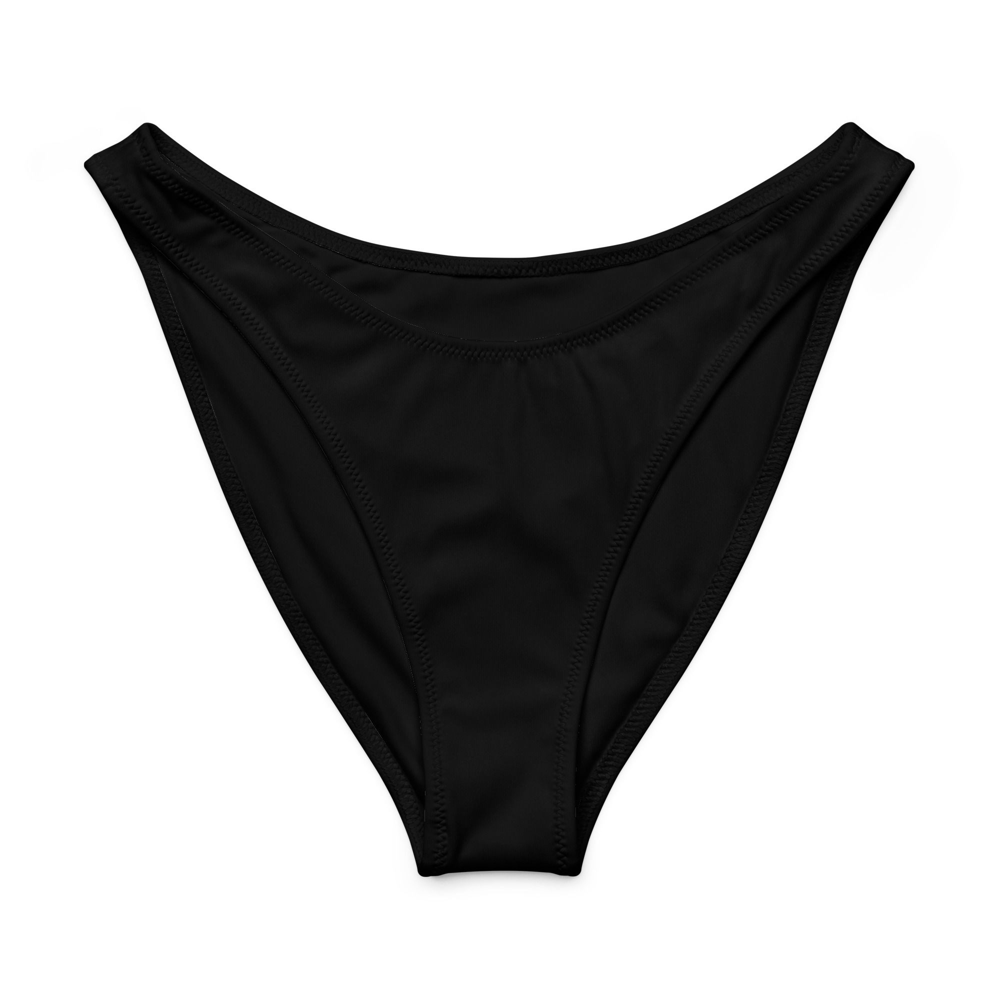 Black Basic Recycled V-cut bikini bottom