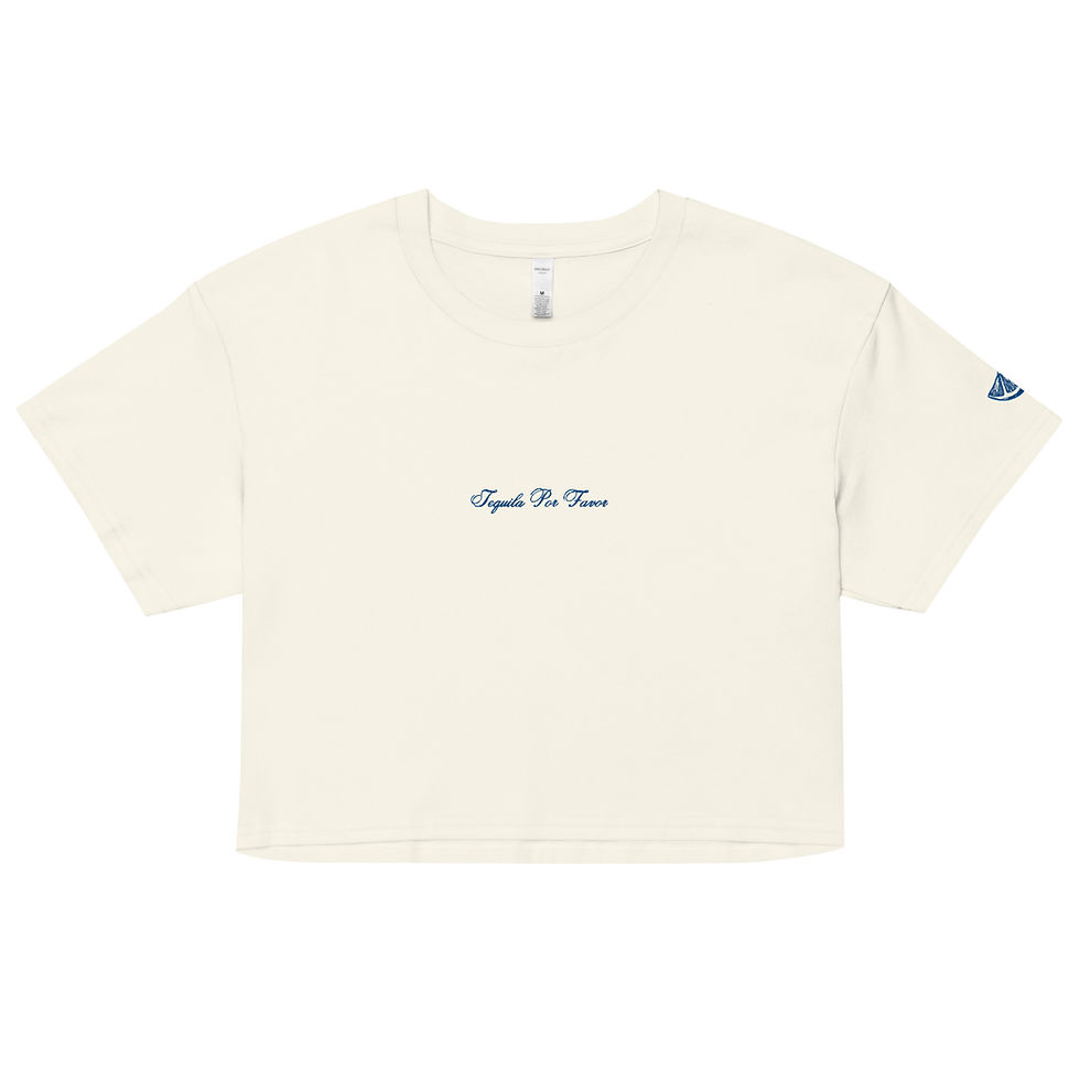 Thumbnail: Tequila Por Favor Embroidered Women’s crop top