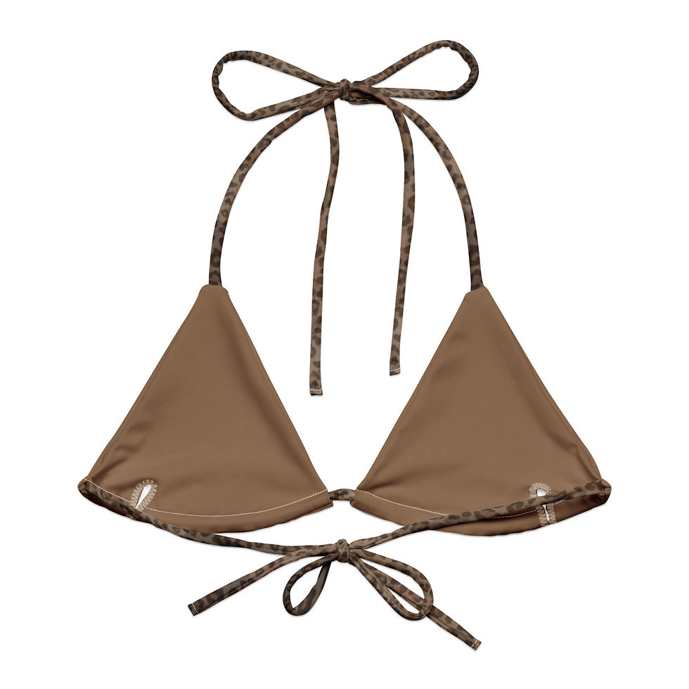 Thumbnail: Cheetah Girl Recycled string bikini top
