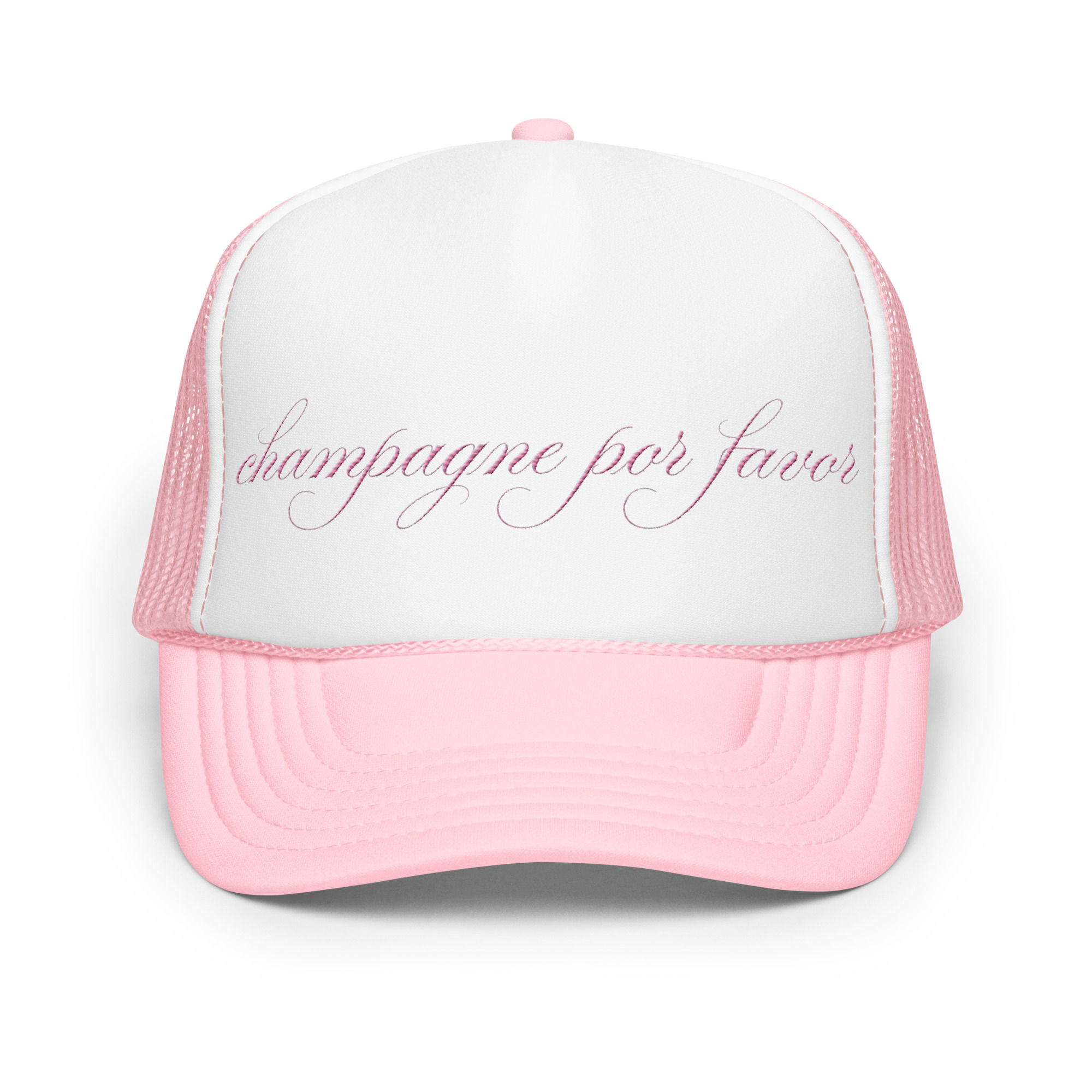 Champagne Embroidered Foam trucker hat bachelorette party