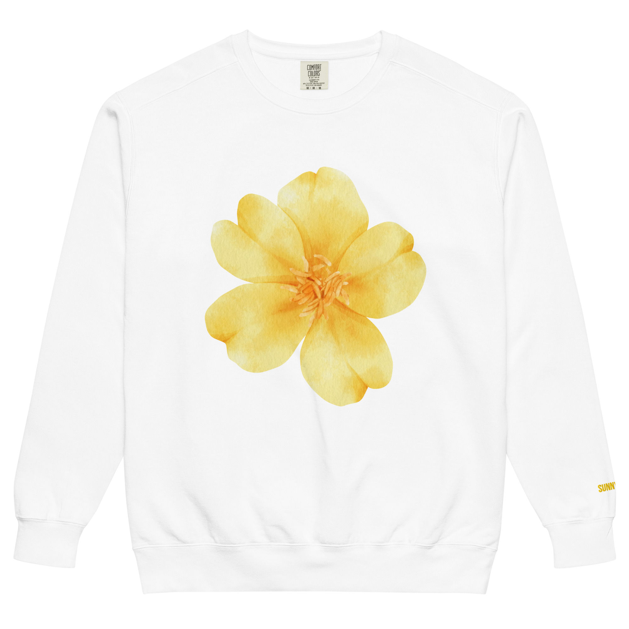 Golden Hour Beach Embroidered Sleeve Sweatshirt
