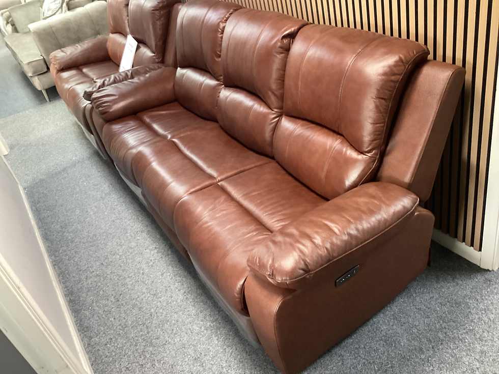Pellini Leather Recliner 3 Seater Sofa