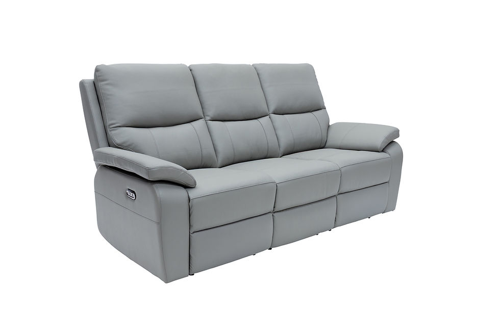 Thumbnail: Cannes grey leather sofa