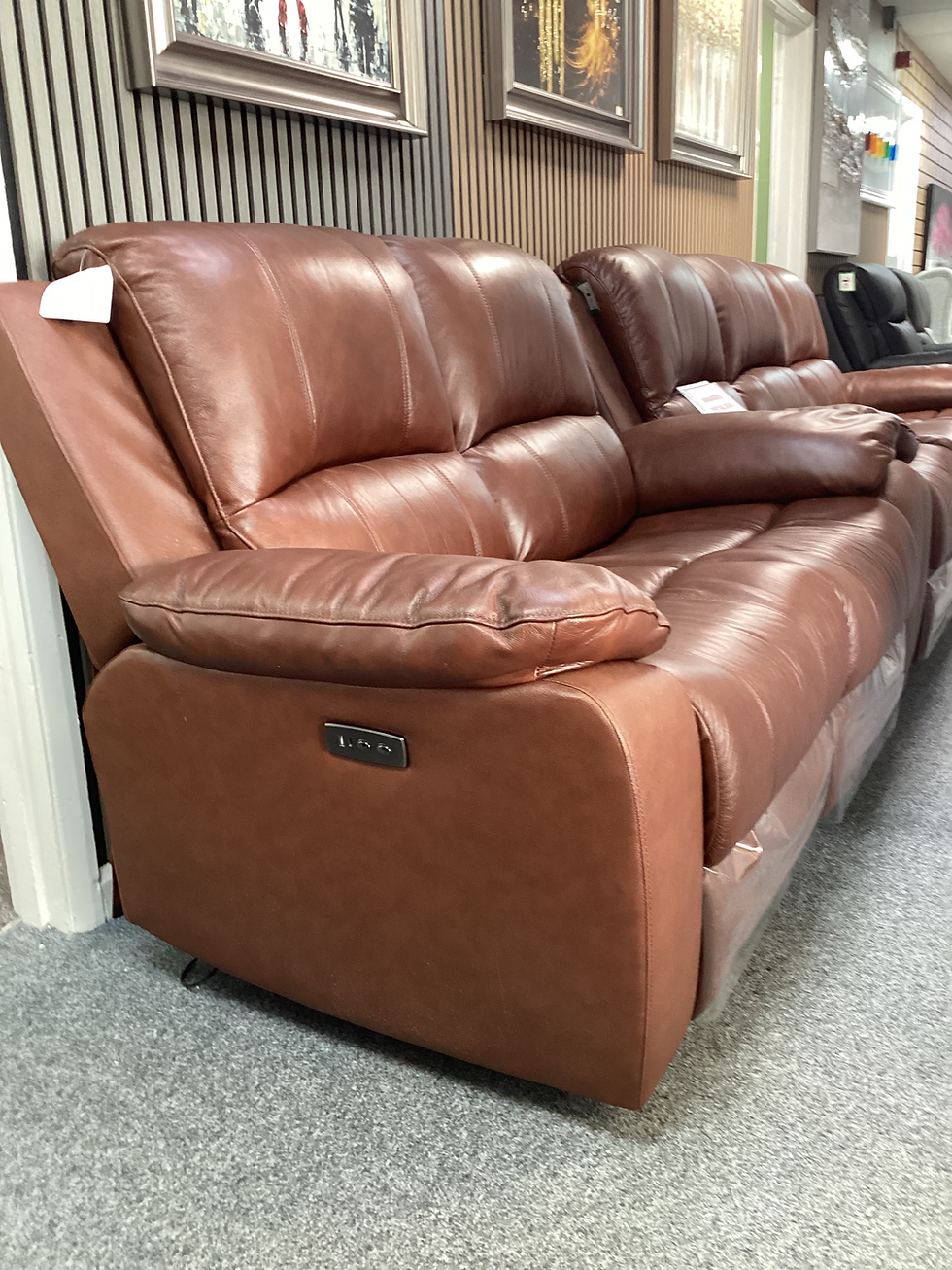 Thumbnail: Pellini Leather Recliner 2 Seater Sofa