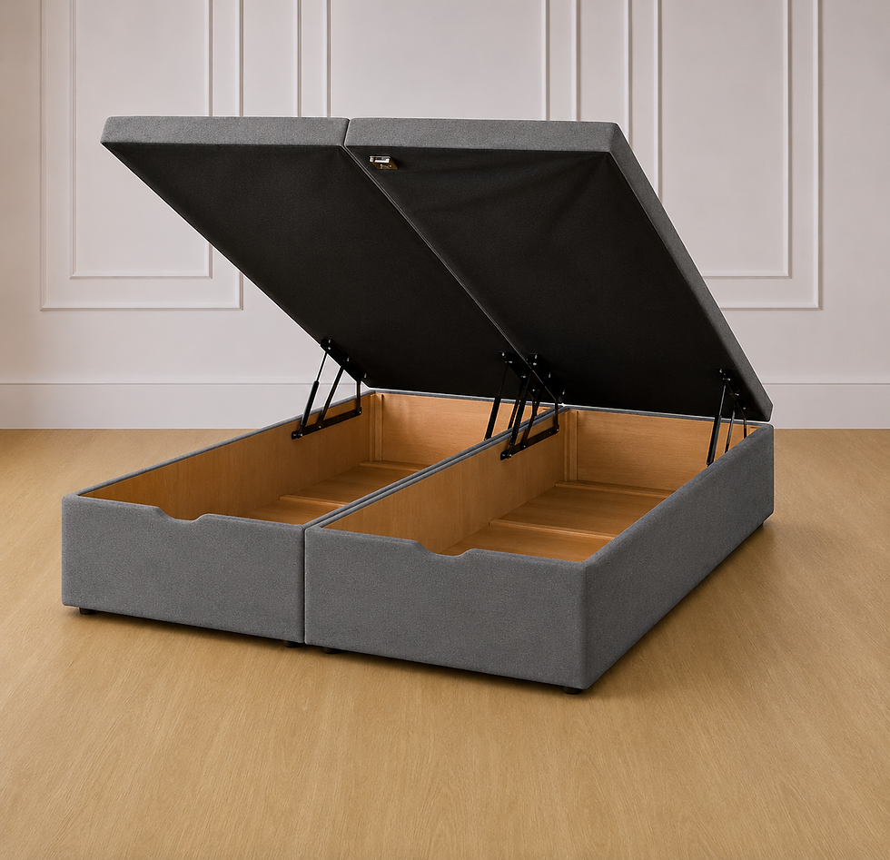 Thumbnail: End Lift Ottoman Divan in Milan Charcoal